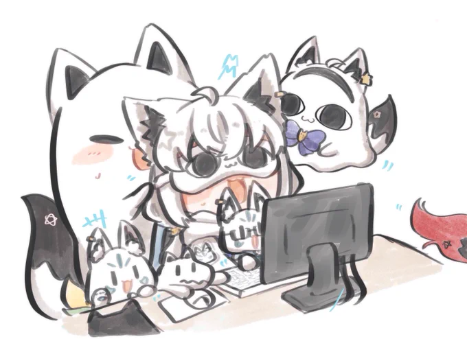 ひと休み #絵フブキ