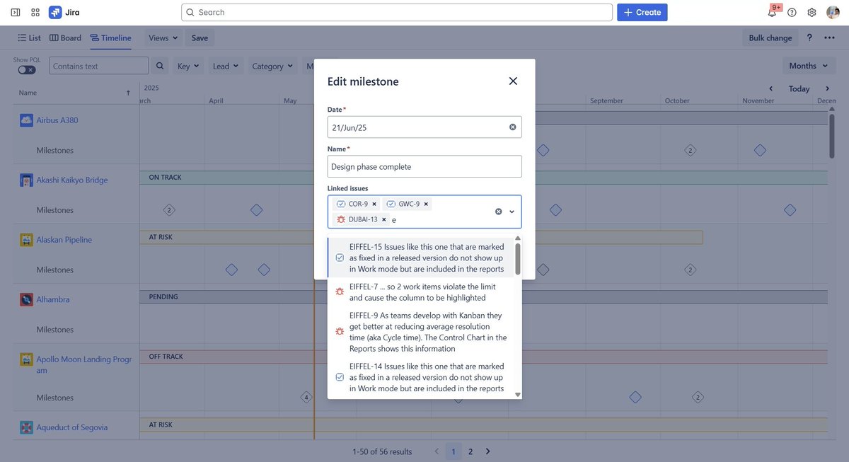 deiser's tweet photo. Your projects in Jira don’t need more tasks; they need milestones!!
But how to get them in Jira?
In this blog post, we tell you about a way that helps you to control those critical checkpoints that allow you to answer questions such as:
⚠️Are we behind?
📍Did that phase finish?
⏳What’s next?
Keep reading >> https://t.co/3gVVR8fnZO