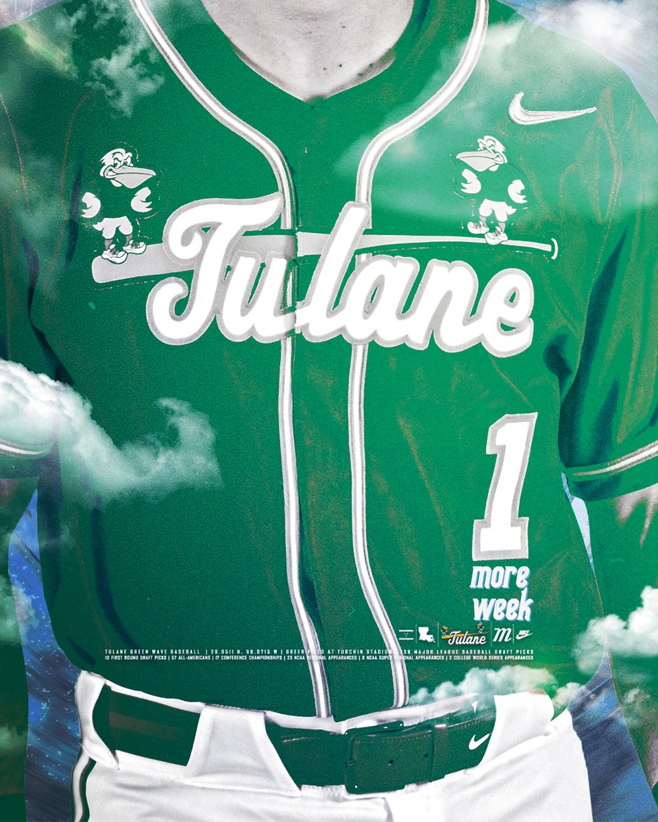GreenWaveBSB's tweet photo. T-minus one week til' the boys are back boppin' at #GFATS.
#RollWave 🌊⚾️ https://t.co/G1DGysklf5
