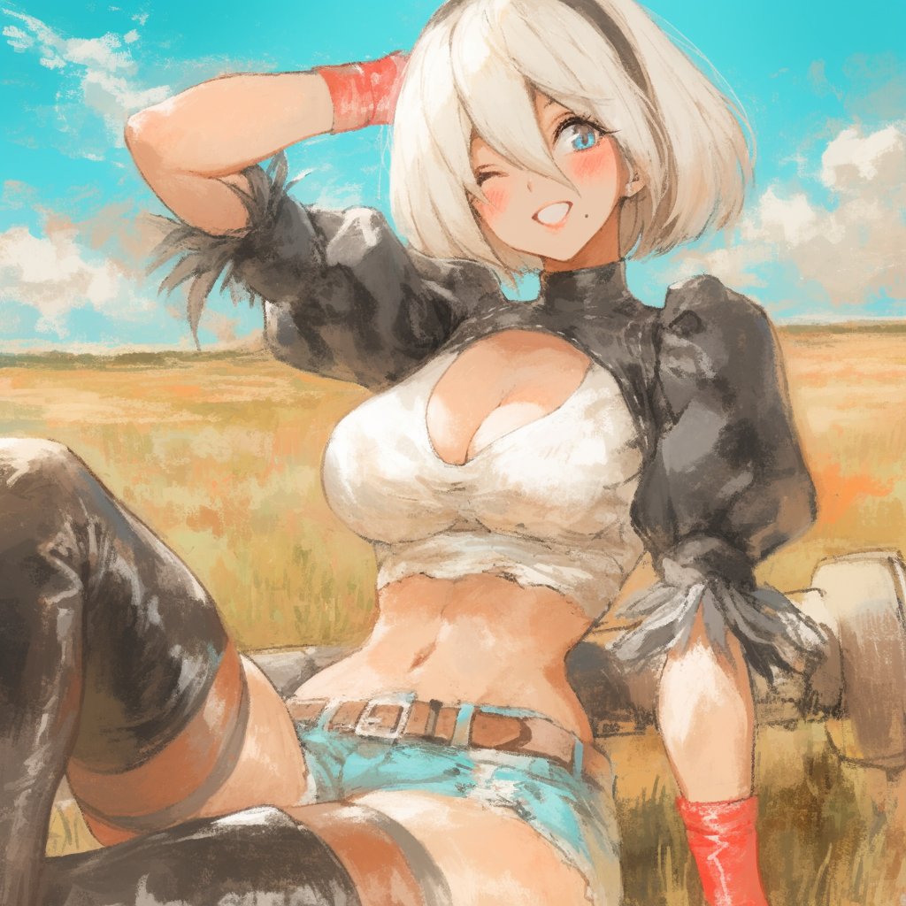 CL10000x's tweet photo. Oh, taking off that blindfold feels so relaxing. #NieRAutomata #NieR #2B #fanart https://t.co/NY0cpz7hvH