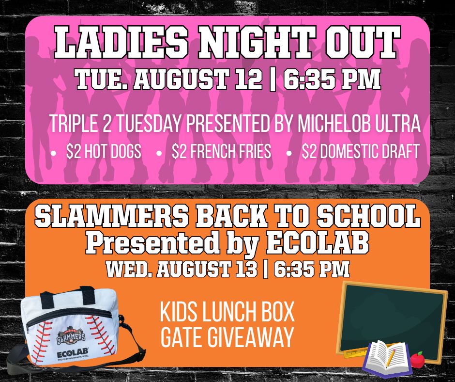 JolietSlammers's tweet photo. New series starts tomorrow — two games at home one at Windy City🎉🎒
🎟 Get your tickets today: https://t.co/FrJSHEJX0N
#GetLockedIn🔒 #WeeklyHomestand #SplitSeries https://t.co/JBulr422ys