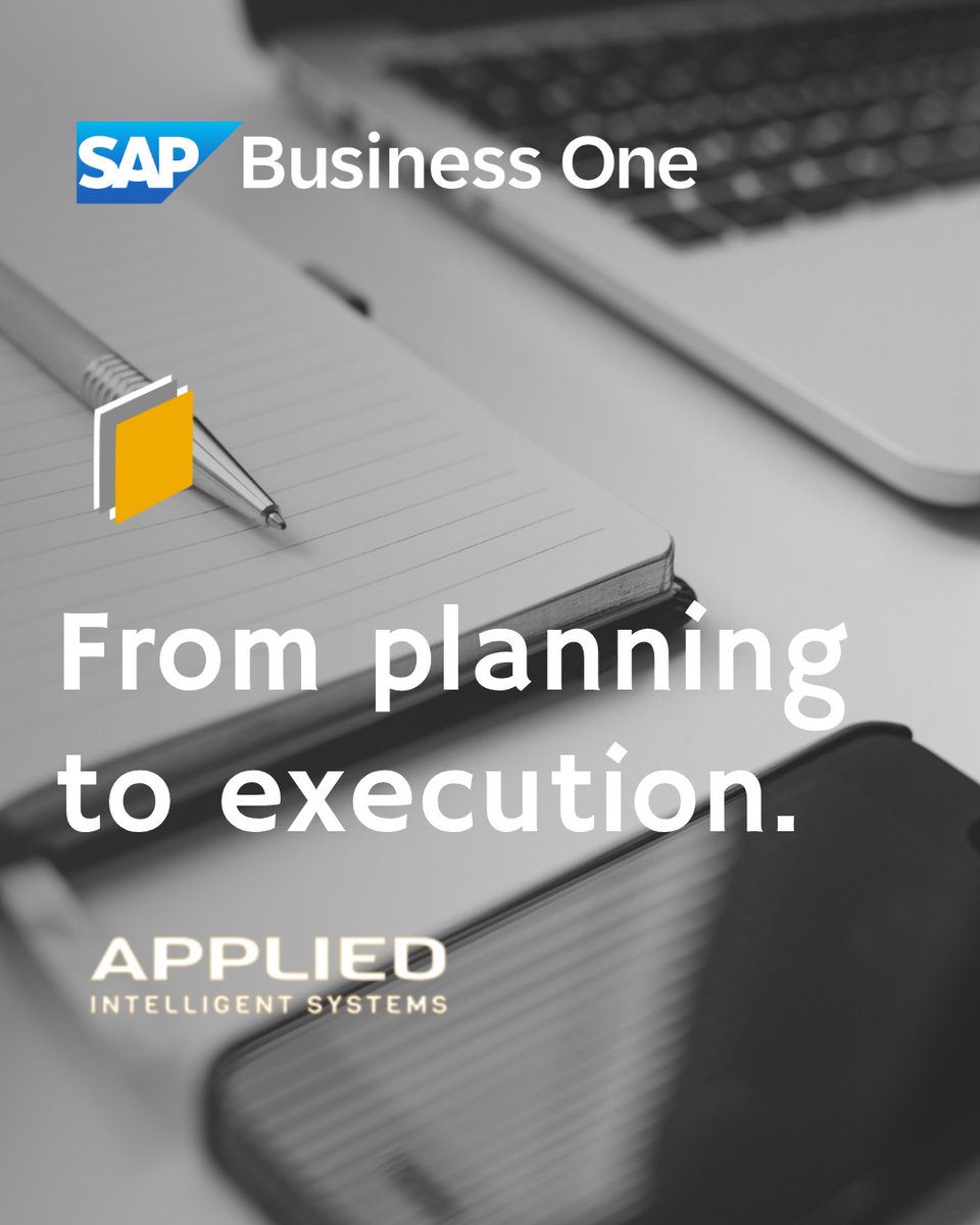 From planning to execution—SAP Business One keeps your business organized and connected.

#appliedintelligentsystems #sapbusinessone