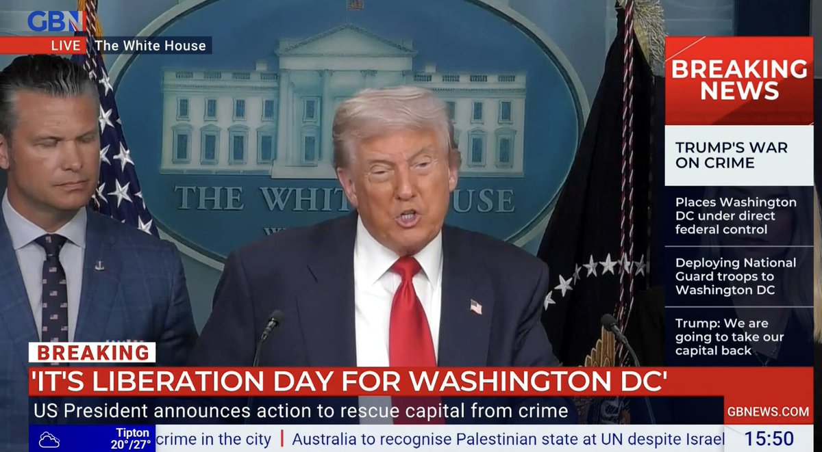MartinDaubney's tweet photo. 🔥🔥TRUMP: "We have to get rid of Sanctuary Cities - because they just become sanctuaries for criminals"

Cue HUGE liberal meltdown... Tune into @GBNEWS now, this is unmissable