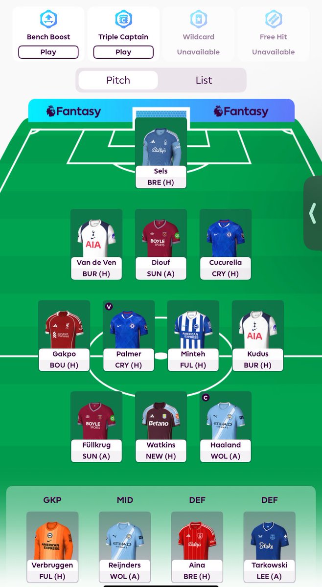 fpl_edensgarden's tweet photo. Bench Boost GW 1
Any changes before deadline?
#FPLCommunity
#fantasypremierleague
#FPLUK https://t.co/zo8IK5kRXr