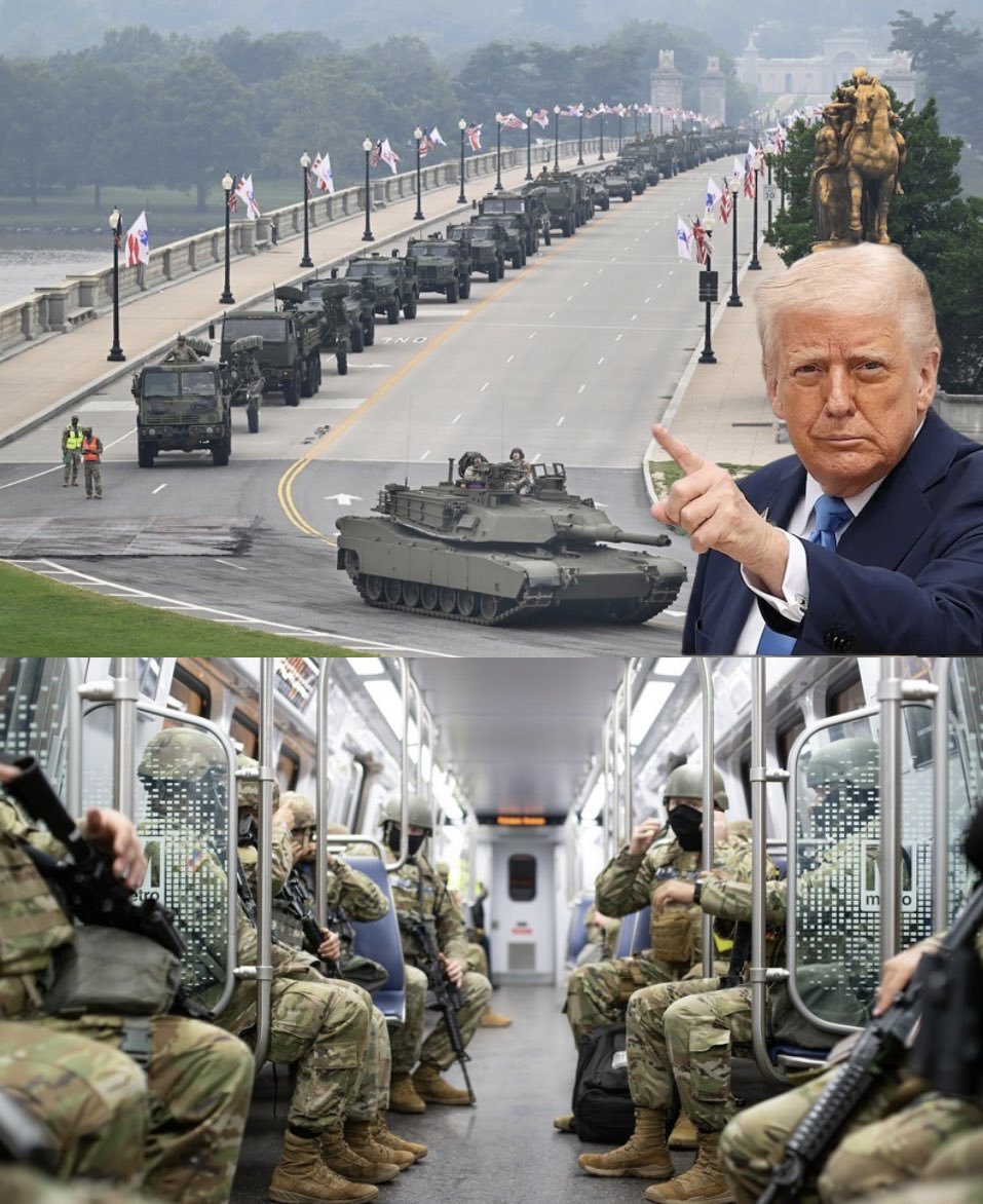 🚨🚨🚨 TRUMP JUST TOOK FULL MILITARY CONTROL OVER THE STREETS OF WASHINGTON DC ⚠️

Do you support this move?