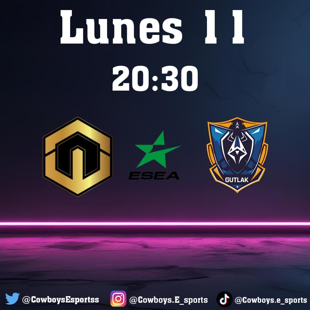 Os necesitamos vaqueros!! Hoy nos jugamos entrar en zona play offs y queremos todo el apoyo de nuestra afición, haremos directo en twitch.tv/cowboys__espor…
Os esperamos a las 20:30 a todos!! 💛🖤