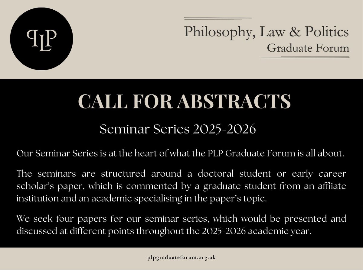 ForumPlp's tweet image. 📢 We've extended the deadline for our Call for Abstracts! We also have exciting news about our 1st PLP Grad Conference:

🌟 Professors Seyla Benhabib and Samuel Scheffler will be our keynote speakers.

📆 The conference will take place on the 25 &amp;amp; 26 of June, at Oxford.  (1/2)