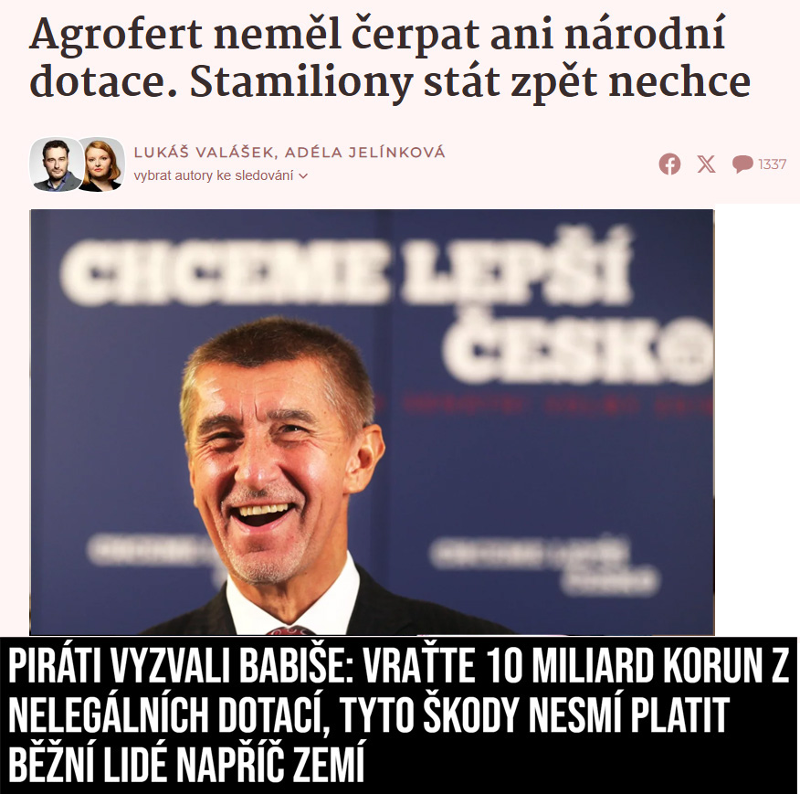 kleentik's tweet image. Tohle je rozsahem a závažností VĚTŠÍ než bitcoinová kauza. Pokud ministerstva @MarekVyborny, @Zbynek_Stanjura a další úřady nezačnou vymáhat kolem 10 miliard korun z Agrofertu, tak tyhle peníze zaplatí běžní lidé. Jelikož jsem v tomhle tématu ponořený mnoho let, tak je m líto se…