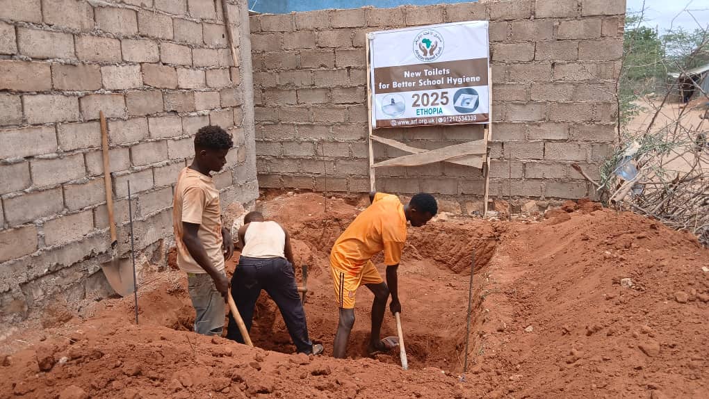 AReliefFund's tweet photo. Huge thanks to our supporters for kickstarting toilet projects in Gabiley, Jigjiga, Godey &amp; Luq!  Soon, students &amp; teachers will have safe, clean facilities—boosting hygiene &amp; learning. Ready soon! Donate: https://t.co/dOwMM1CMHF #WASH #SchoolHygiene #EducationForAll https://t.co/5gHqVv7UxH