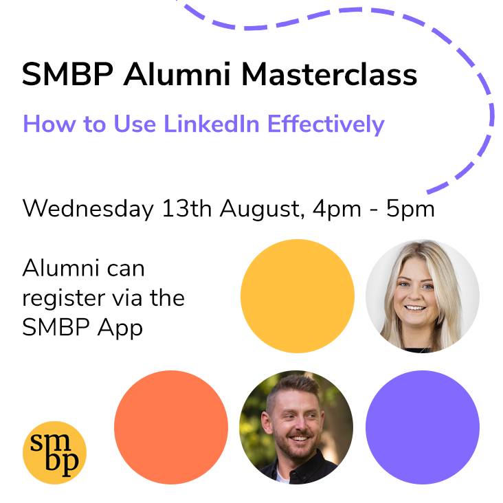 Join us for our alumni-only LinkedIn Masterclass session this Wednesday, hosted by Hannah and George at <a href="/TLT_LLP/">TLT LLP</a>!

📅 Wed 13th Aug
⏰ 4-5pm

Alumni can register in the Career Support section of their SMBP App📲