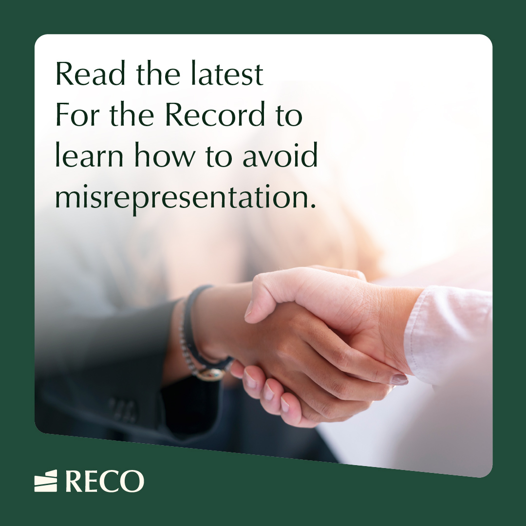 Registrants: The latest issue of For the Record is live. View the entire issue on our website: reco.on.ca/news/for-the-r…