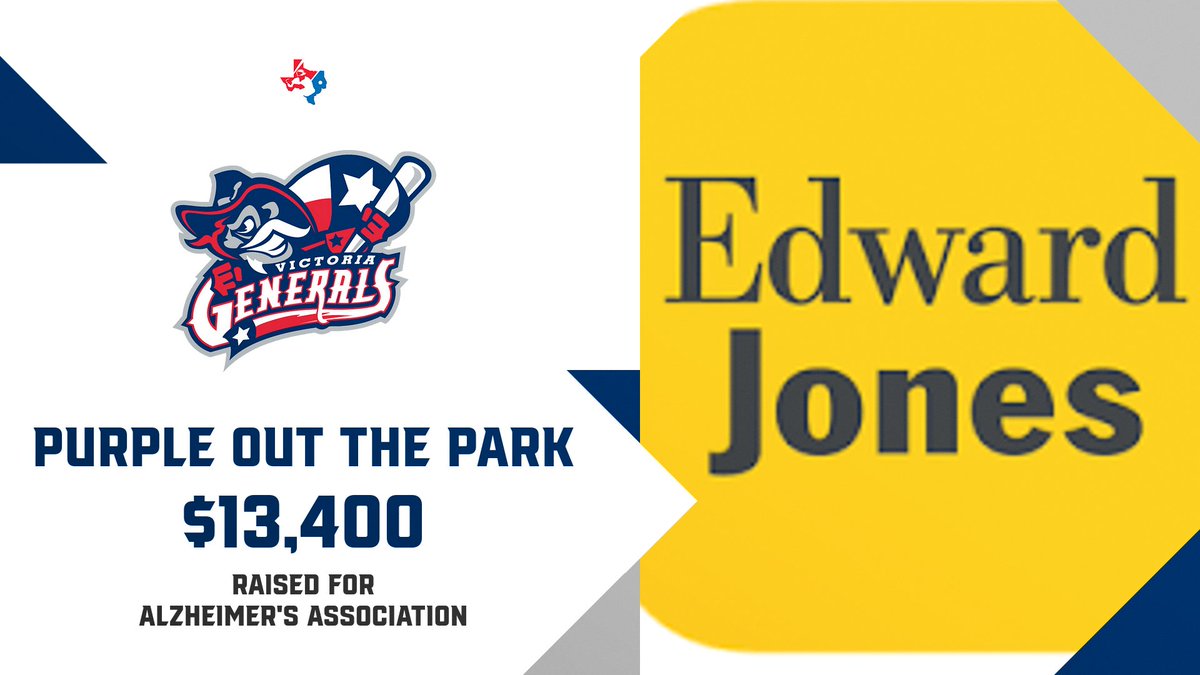 Victoria Generals (@vicgeneralstcl) on Twitter photo Players and coaches wore PURPLE jerseys to benefit the Alzheimer's Association sponsored by Edward Jones. The auction brought in $13,400.  Over the past eleven seasons, the  jerseys have brought in just over $119,000 towards Alzheimer's research. Players and coaches wore PURPLE jerseys to benefit the Alzheimer's Association sponsored by Edward Jones. The auction brought in $13,400.  Over the past eleven seasons, the  jerseys have brought in just over $119,000 towards Alzheimer's research.