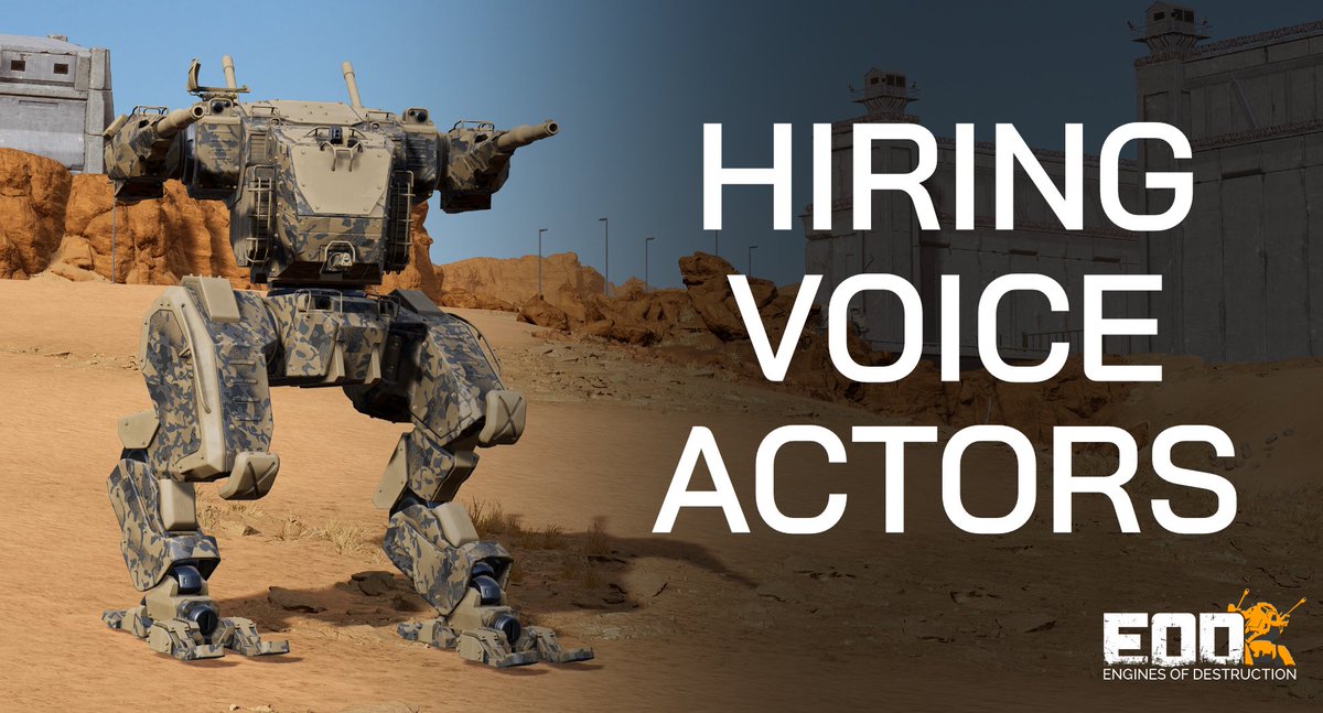 We're looking to hire voice actors to bring life to our mech simulator!

Please check it out here or share with your voice actor friends:
forms.gle/EAafdcxYhFhVYa…

#voiceacting #CastingCall