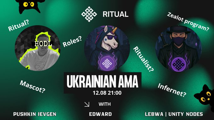 EDWARD (@edward_evm) on Twitter photo Local Ritual AMA for the Ukrainian community ๐งโโ๏ธ๐บ๐ฆ <a href="/ritualfnd/">Ritual Foundation</a>
When: Tuesday, August 12, 2025, at 9:00 PM Kyiv time
Where: Ukrainian voice channel on Discord
discord.gg/QTVVZVs7Es
The hosts together with me:
<a href="/0xStacy1/">0xStacy(โ,โ)</a> and <a href="/pushkin_ievgen/">Ievgen Pushkin</a> - the best speakers ever !
Join Local Ritual AMA for the Ukrainian community ๐งโโ๏ธ๐บ๐ฆ <a href="/ritualfnd/">Ritual Foundation</a>
When: Tuesday, August 12, 2025, at 9:00 PM Kyiv time
Where: Ukrainian voice channel on Discord
discord.gg/QTVVZVs7Es
The hosts together with me:
<a href="/0xStacy1/">0xStacy(โ,โ)</a> and <a href="/pushkin_ievgen/">Ievgen Pushkin</a> - the best speakers ever !
Join