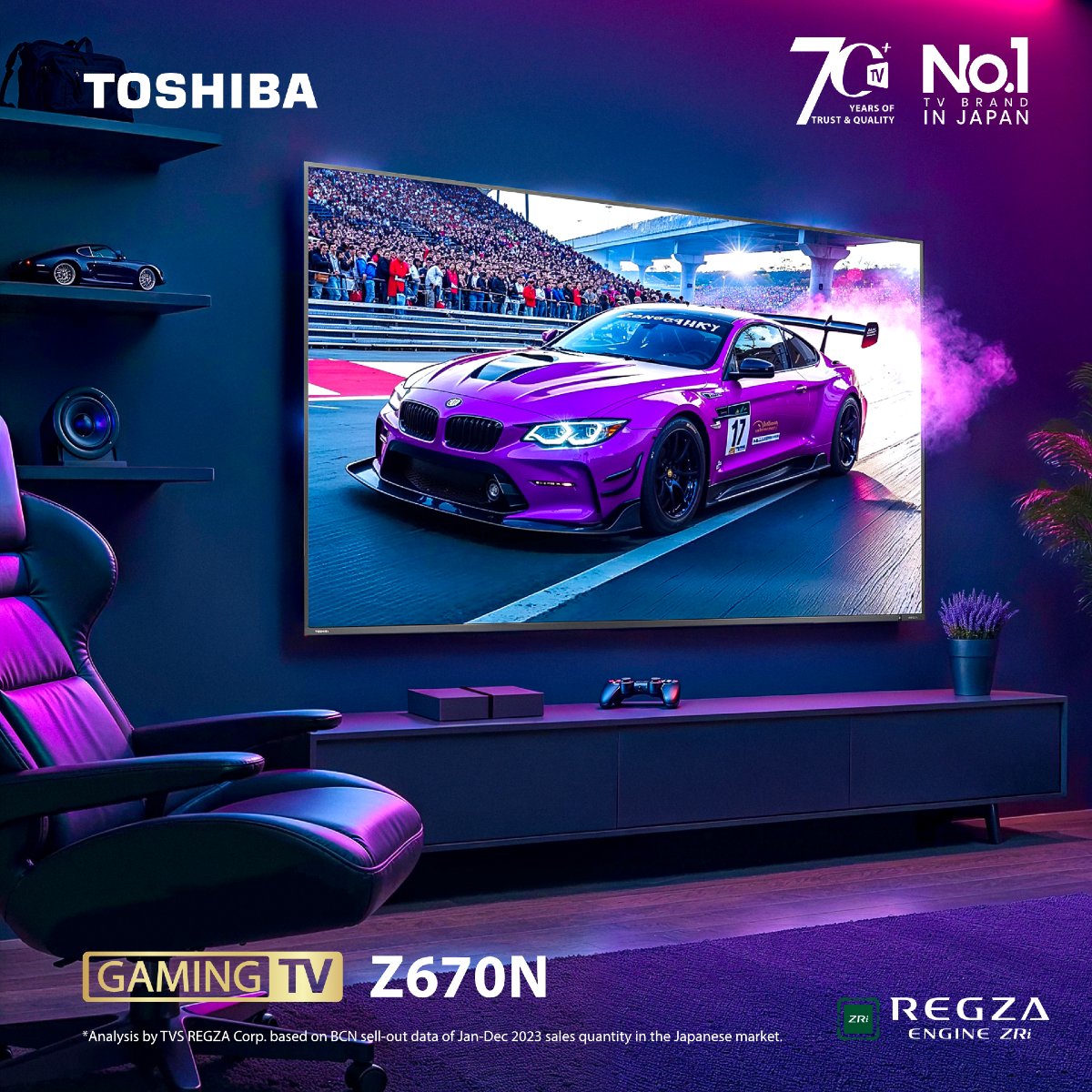 ToshibaVisualSA's tweet photo. 🏎️ Every lap, every curve, every grain of asphalt —
REGZA Engine ZRi uses AI to analyze each frame in real time, sharpening details and optimizing colors so you can react faster and play better.
#ToshibaZ760N #REGZAEngineZRi #4KRacing https://t.co/MrekACCiAn