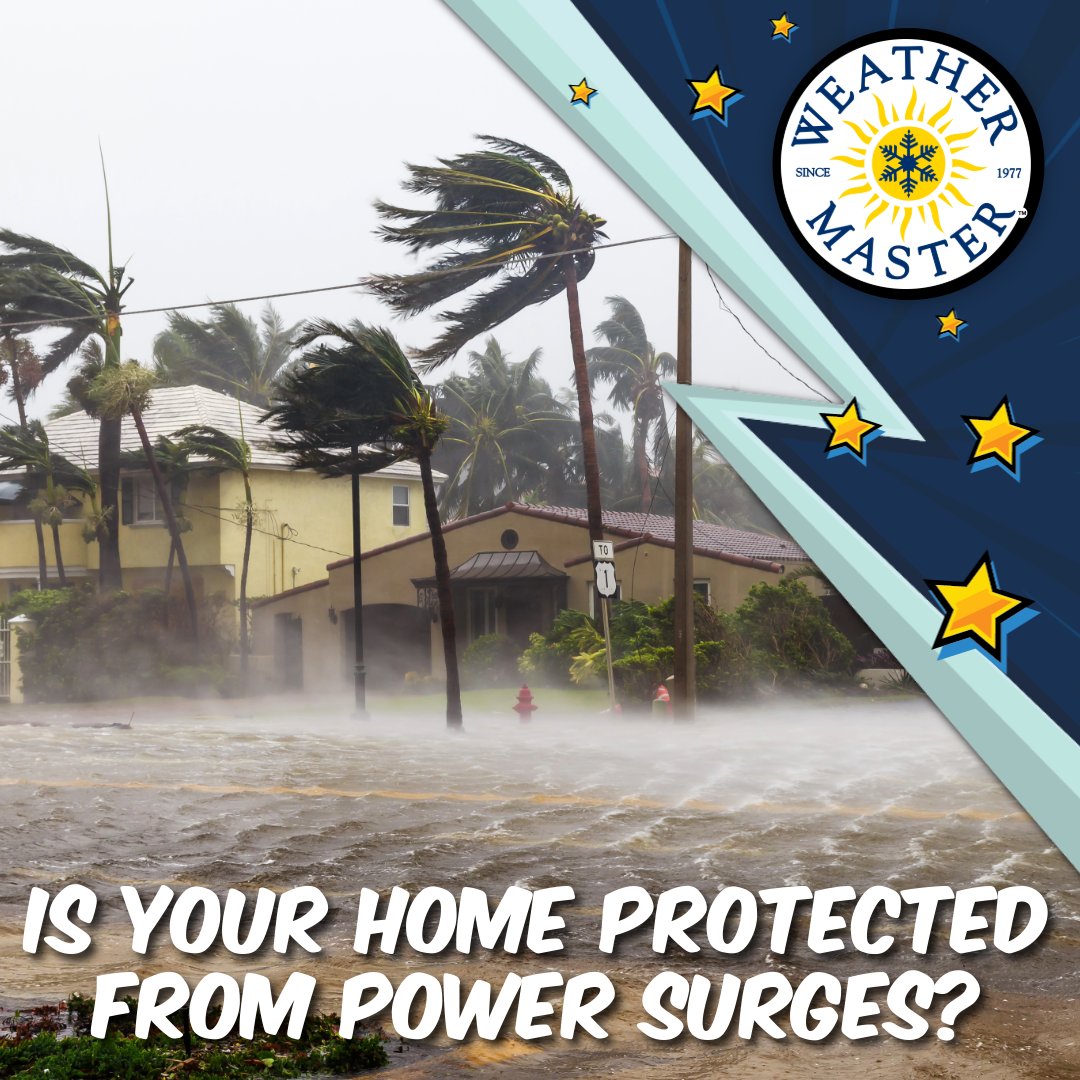 Hurricane season brings more than just wind and rain—it brings unpredictable power surges that can destroy your most important home systems, especially your AC unit.

Protect your home with professionally installed whole-home surge protection from Weather Master.
