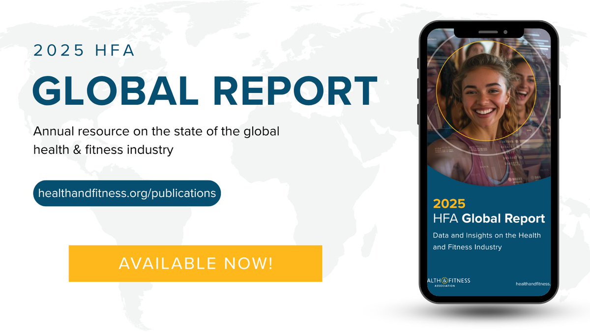 From booming demand to stronger alignment with healthcare and public policy... fitness is thriving worldwide.

💪 Revenue up 8% year over year
 🏃 Memberships up 6%
 🏢 Facility count up 4%

Get more insights in the 2025 HFA Global Report: hubs.ly/Q03BXZhn0