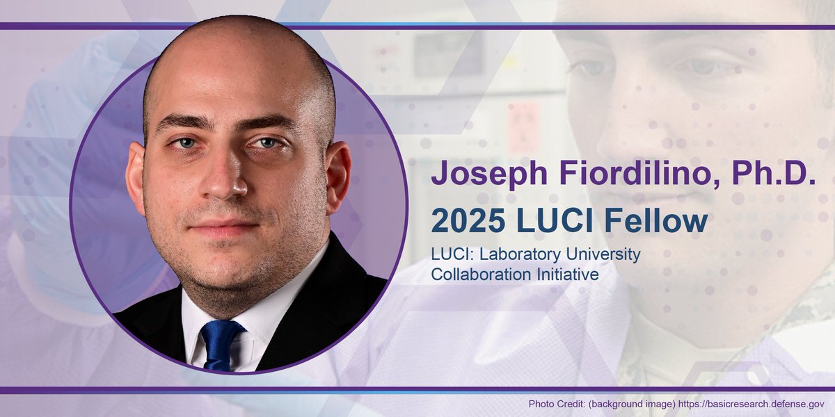 SMART_DoW's tweet photo. 🚀 Congrats to Joseph Fiordilino Ph.D., SMART scholar & SEED awardee, for being selected as a 2025 LUCI Fellow by @DeptofDefense’s Basic Research Office! He’ll drive applied math & computational science through DoD-university partnerships. 

Learn more: https://t.co/kGXpXy8IwE 
To learn more about the SMART scholar SEED award visit https://t.co/VGS7REzJej 

#LUCI #SMARTScholarship #DoDInnovation #STEM4Defense #ResearchFellowship @DoD_BasicRsch