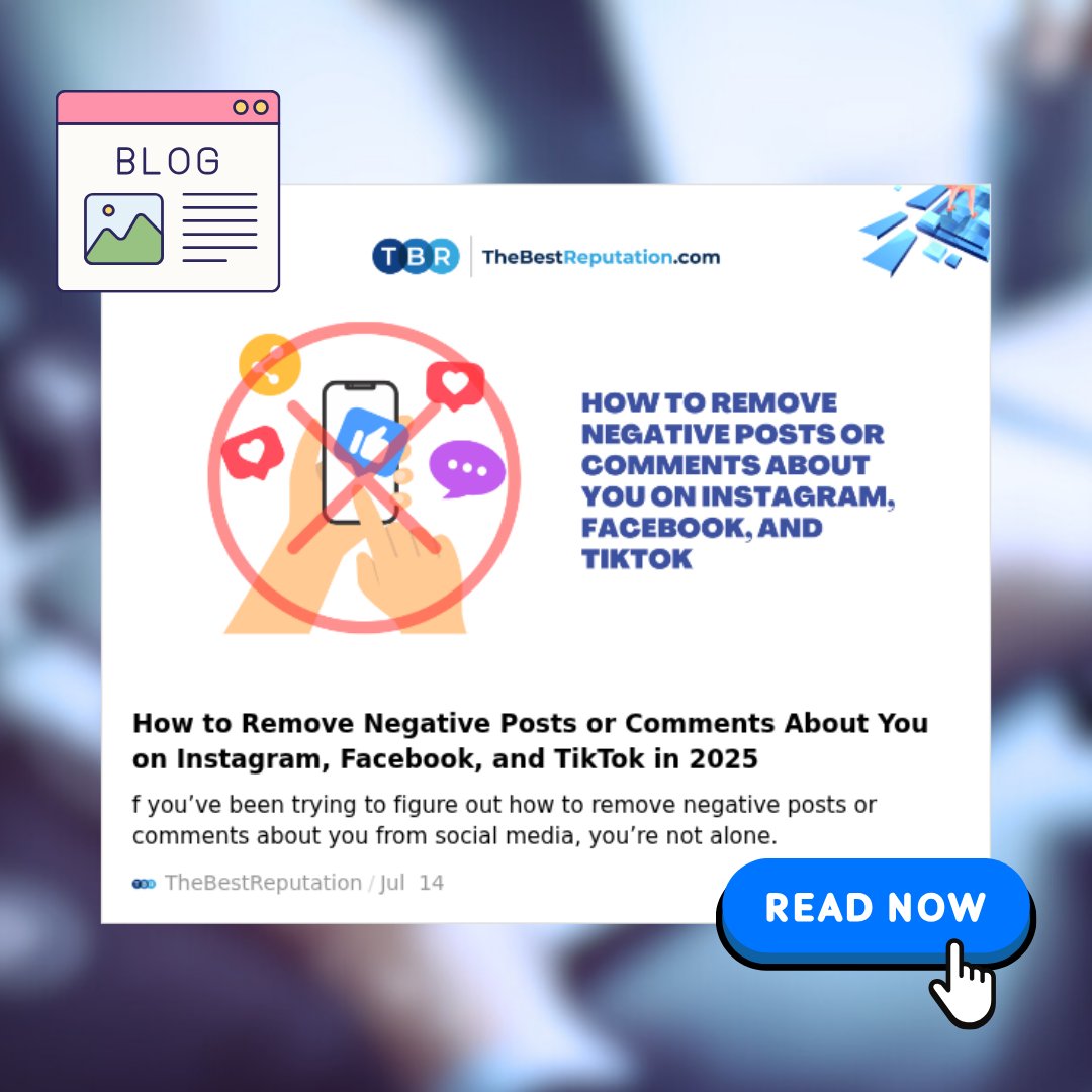 TheBestReps's tweet photo. New Blog Drop 🔍
Negative posts online? You can fight back.

Our latest guide breaks down how to remove harmful content — step by step.

Protect your name. Reclaim your narrative.
Read now → https://t.co/0EcUo5LniB

#TheBestReputation #ReputationTips #ORM #CrisisPR https://t.co/0jSjAXTfuU