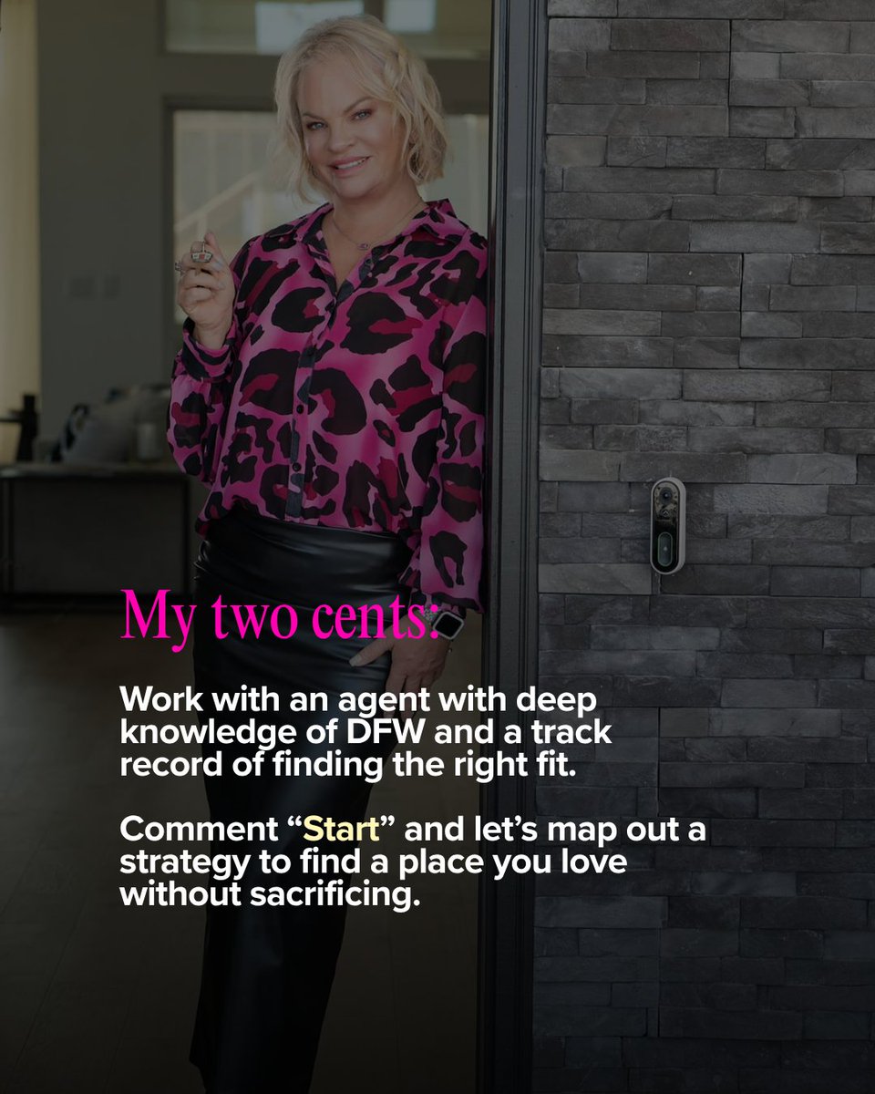 Dawnrl13's tweet photo. POV: You're tired of being let down every time you open Zillow

If there's one thing I can recommend...

Work with an agent with deep knowledge of DFW and a track record of finding the right fit.

👇 Comment “START” and let’s talk https://t.co/zte1hqA5pp
