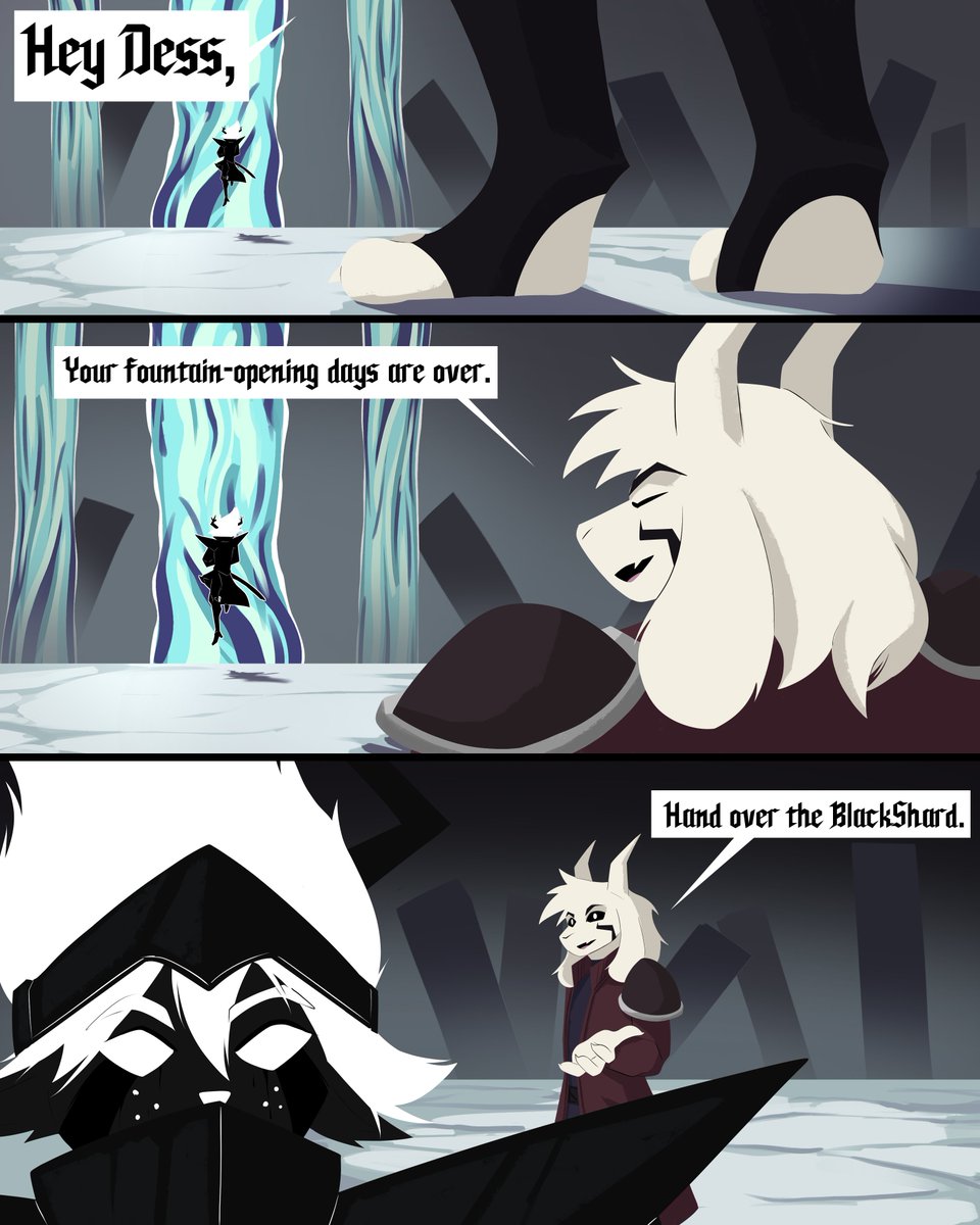 _EthAndroid_'s tweet image. I promised Dessriel I give Dessriel!
A watched the Vergil Intro fight from DMC5 and was thinking it could make a nice little comic about a fight between Asriel and Dess!
#DELTARUNE #Dessriel
(1/2)