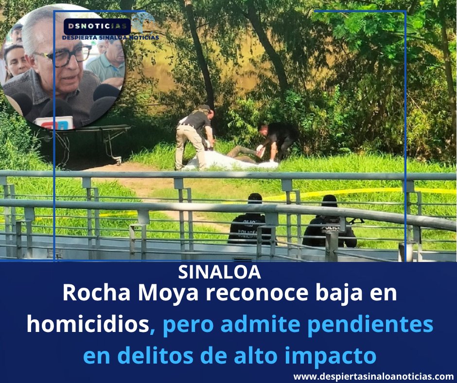El gobernador Rubén Rocha Moya aseguró que, a 11 meses de la actual situación de violencia en Sinaloa, los homicidios han disminuido, aunque persisten delitos de alto impacto que mantienen a las autoridades en alerta permanente  despiertasinaloanoticias.com/rocha-moya-rec…