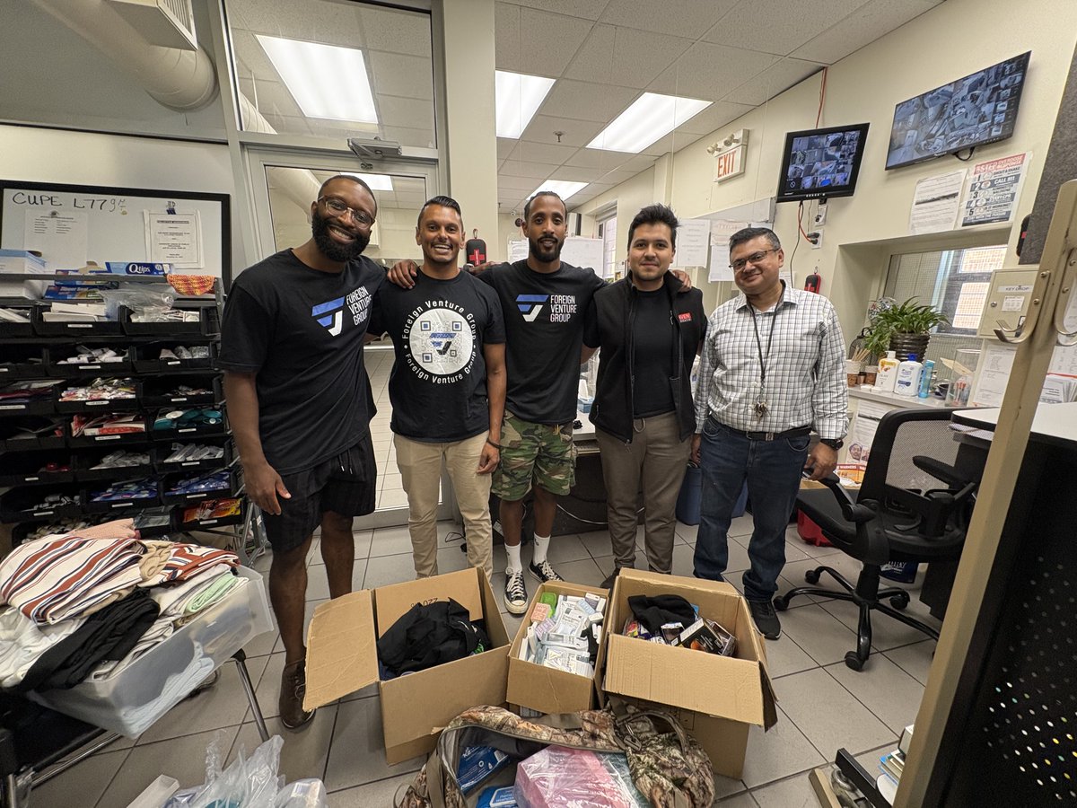 Thank you, @foreignventuregroup! Your in-kind donation during your July 29 visit comes at a time of great need, helping us continue our mission at Haven Toronto. Special thanks to Seun, Jeremy &amp; Anwar, your kindness makes a difference. #CommunitySupport #HavenToronto #DonateToday