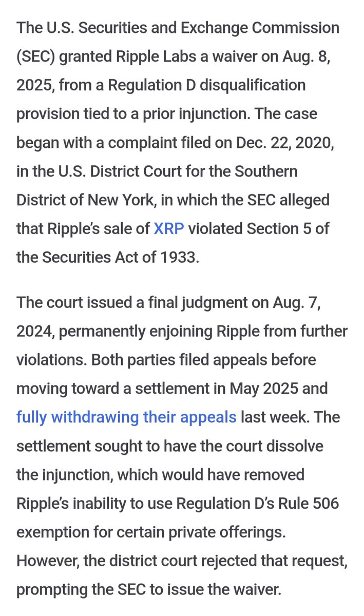 mrnguyen007's tweet photo. 🚨 🚨 🚨 🚨 🚨:

Another Win for XRP as Ripple Secures New SEC Waiver, Accelerating Institutional Adoption. 📃 🪙 💰 🇺🇸 

#XRP #RLUSD #XRPETF 💎 💎 💎 💎 💎 💎 💎 💎 💎 💎 https://t.co/O7ITS3iZXp