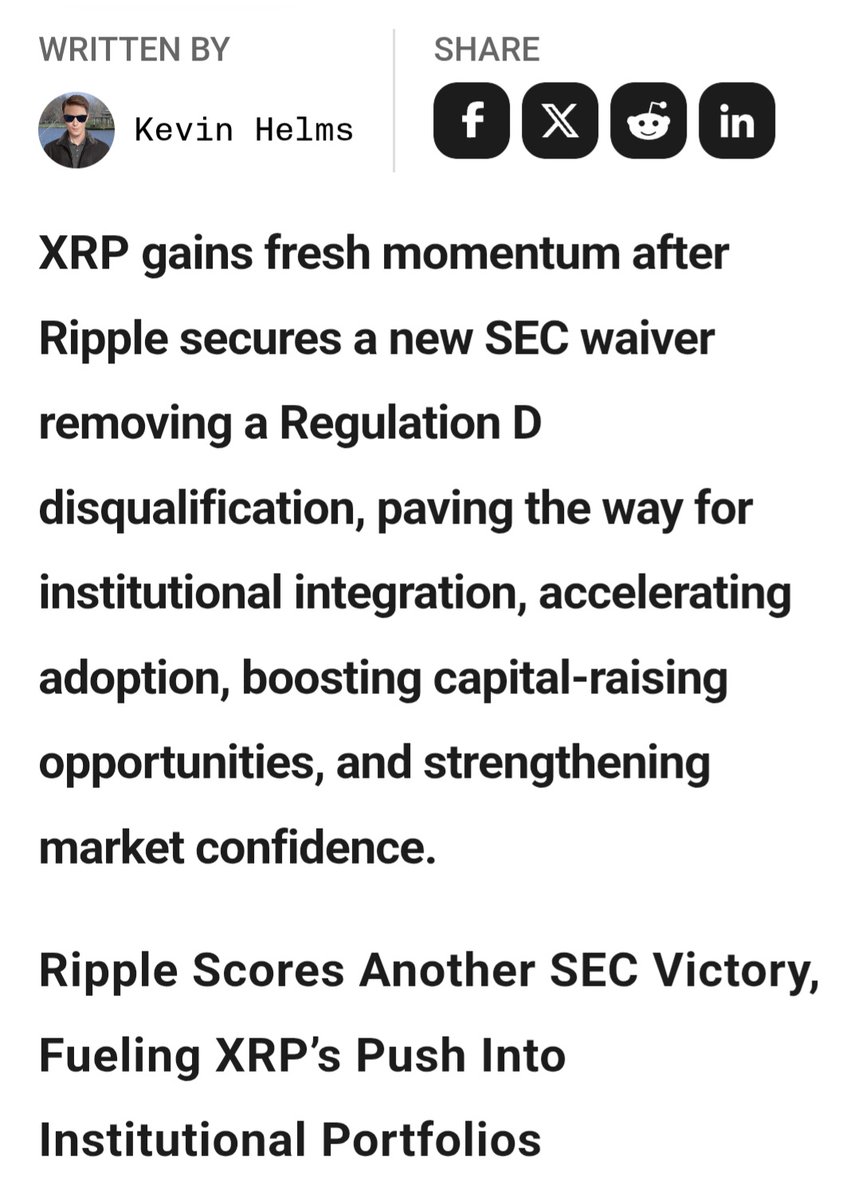 mrnguyen007's tweet photo. 🚨 🚨 🚨 🚨 🚨:

Another Win for XRP as Ripple Secures New SEC Waiver, Accelerating Institutional Adoption. 📃 🪙 💰 🇺🇸 

#XRP #RLUSD #XRPETF 💎 💎 💎 💎 💎 💎 💎 💎 💎 💎 https://t.co/O7ITS3iZXp