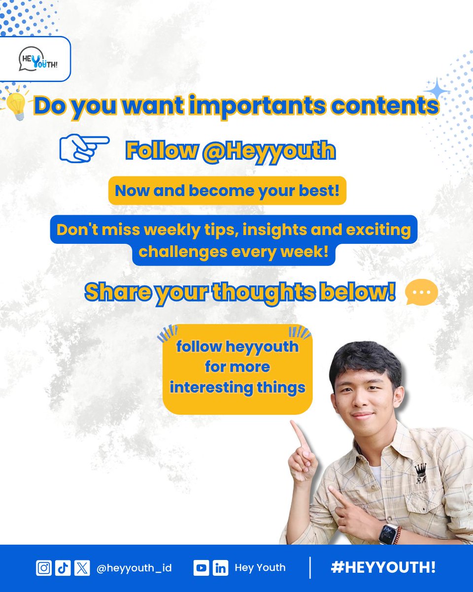 heyyouth_id's tweet photo. Have you ever tried to do five things at once and ended up doing none of them well?
Multitasking is something we all do, but it often leads to burnout and mistakes. Let’s focus on doing one thing at a time and doing it well.
#ThingsWeAllDo #Mindfulness #HeyYouth https://t.co/gPmbnZfoVr