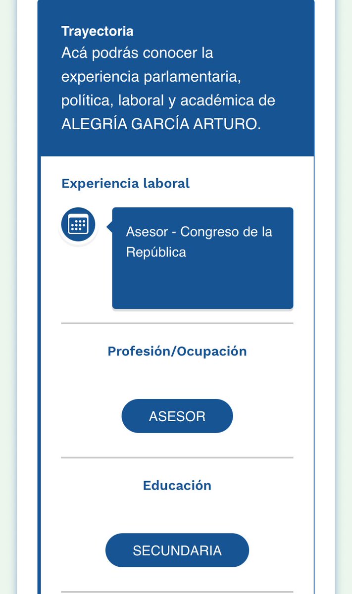 GTejads's tweet photo. Preside la Comisión de Constitución, una de las más importantes del Parlamento.
No registra estudios superiores, y llegó al congreso con 2443 votos, nada más y nada menos.
Regalo de FUERZA POPULAR… https://t.co/4GbNRbYp7y