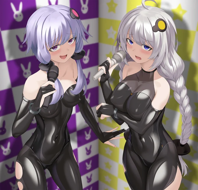 新衣装だからと言いくるめられて穴のあくインナーを着させれれたゆかりさんとあかりちゃん