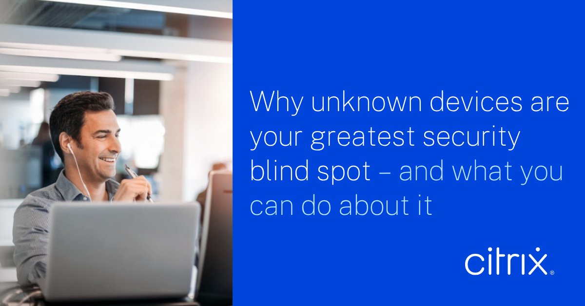 Your biggest security risk isn’t inside your environment—it’s on the edge. Users on unknown devices are a growing blind spot.

deviceTRUST secures every session in real time. No gaps. No guesswork. Learn more: spr.ly/6018fWkWe #Citrix