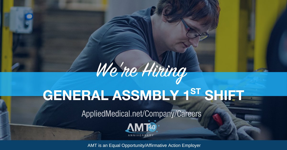 Looking for your next big opportunity? Join a team where innovation thrives, ideas are heard, and careers grow from within. 

Ready to make an impact? Explore the careers below or other opportunities at AMT here:
bit.ly/3VpE7fU