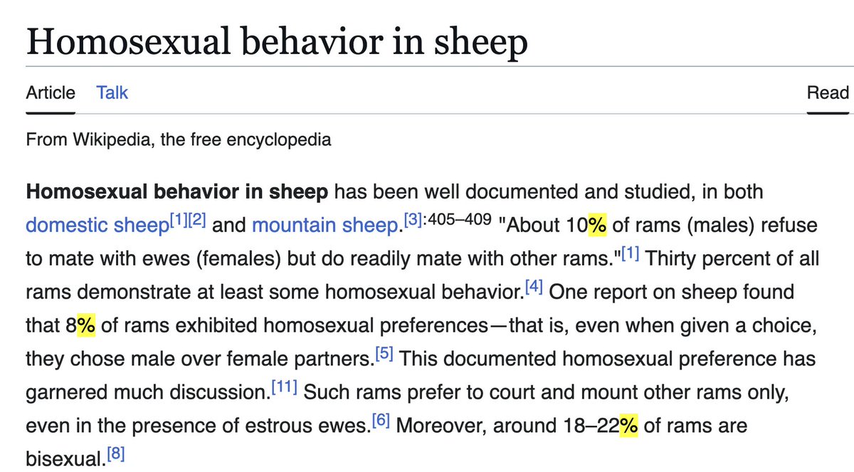 TIL that 10% of Rams are gay. 🐏

20% are bisexual.