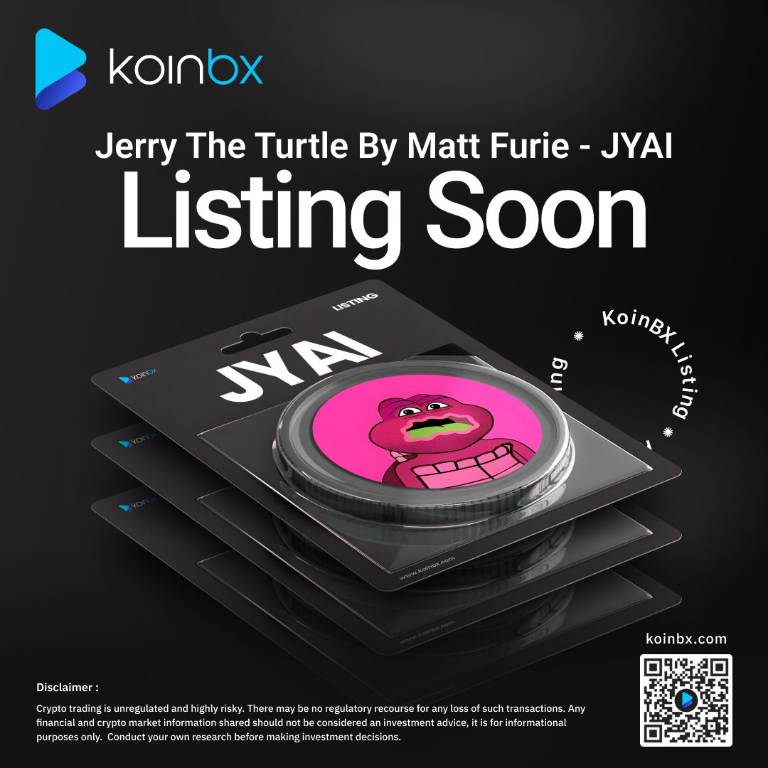Mark your calendars! JYAI (@JYAI_JERRY ) is landing soon on KoinBX! Trade  Type: Spot Trading Trading Pairs: JYAI/INR and JYAI/USDT Trade early. Trade  smart. Stay ahead. Be ready for launch >> https://t.co/lsEshDXQfi