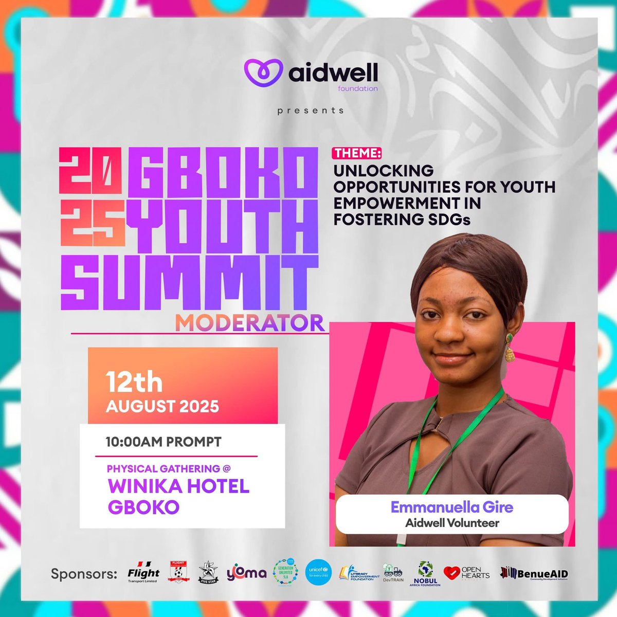 Gboko Youth Summit 2025 
#aidwellfoundation#IYD2025