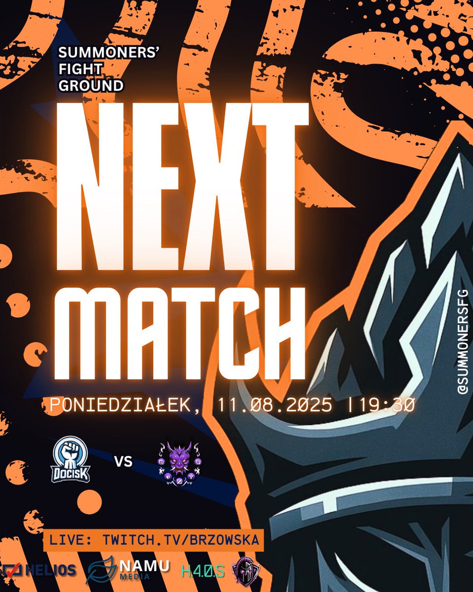 Dziś pierwszy ćwierćfinał na wizji! 

O 19:30 zmierzą się drużyny <a href="/DOCISK_/">DOCISK</a> oraz <a href="/SIDEWIPE_/">SIDEWIPE</a> 👊 

Dla drużyn, które awansowały każdy mecz to „być albo nie być”, gdyż znajdujemy się już w drabince pojedynczej eliminacji, która prowadzi już tylko do słodkiego zwycięstwa lub gorzkiej