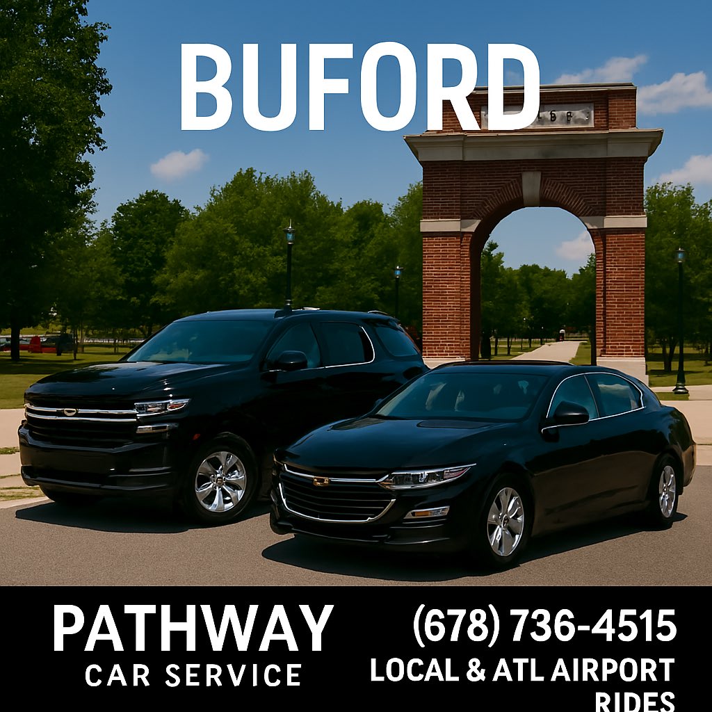 PathwayService's tweet photo. • 🏙️ Suwanee Town Center Park
• 🏟️ Buford Community Landmark (e.g., Buford Dam Park or downtown Buford)
• 🚘 Black SUV or Sedan
• 📍 Local &amp; ATL Airport Rides
• 📞 (678) 736-4815
• 🌐 https://t.co/2LmO6nGwD6 https://t.co/M5tOlJE0M9