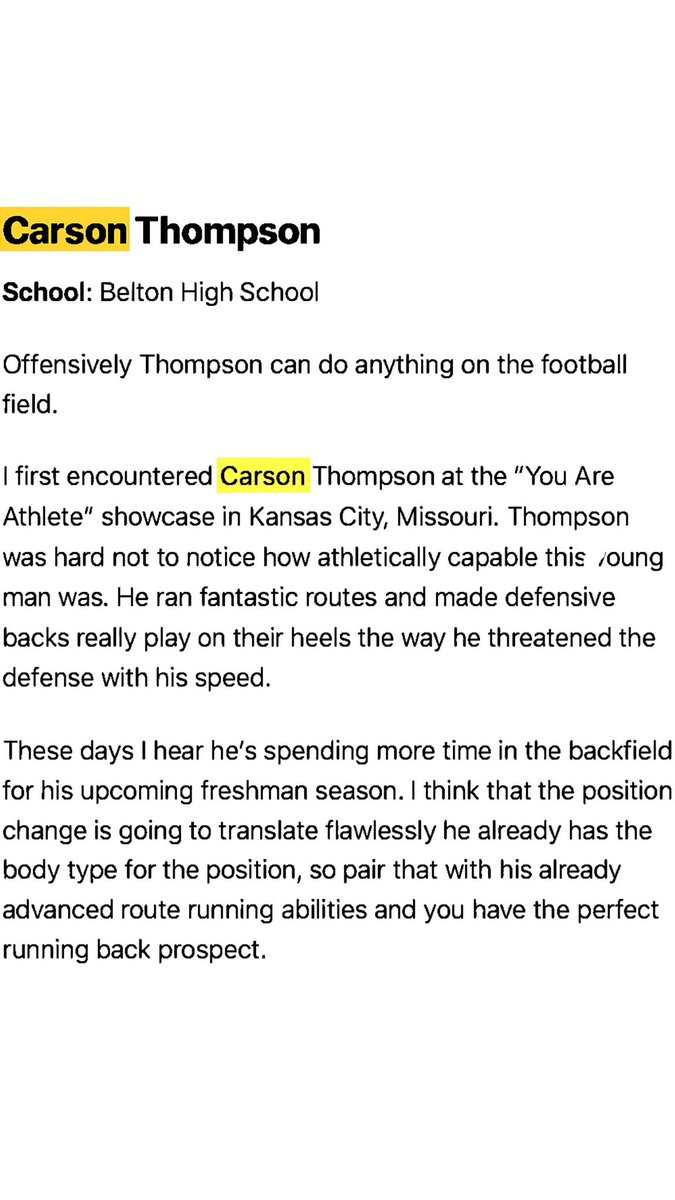 Carson Thompson lll tweet media