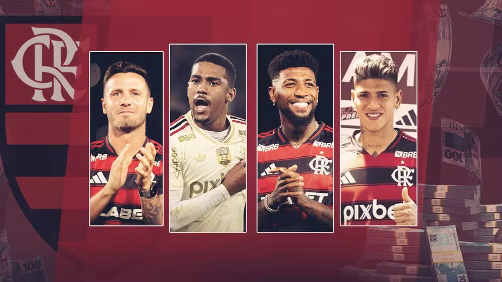 futebol_info's tweet photo. Janela atual é a mais agressiva da história do Flamengo.

As contratações:
- Saúl Ñíguez: sem custos
- Emerson Royal: R$ 58,7 milhões 
- Samuel Lino: R$ 141,5 milhões 
- Carrascal: R$ 76,8 milhões 
TOTAL: R$ 277 milhões 

Investimentos por janela:
- 1ª janela de 2022: R$ 61,7 milhões 
- 2ª janela de 2022: R$ 100 milhões 
- 1ª janela de 2023: R$ 114,5 milhões 
- 2ª janela de 2023: R$ 89,2 milhões 
- 1ª janela de 2024: R$ 163,1 milhões 
- 2ª janela de 2024: R$ 133,2 milhões 
- 1ª janela de 2025: R$ 63,4 milhões 
- 2ª janela de 2025: R$ 277,1 milhões 

🗞 @geglobo 
📸 Infoesporte/ge