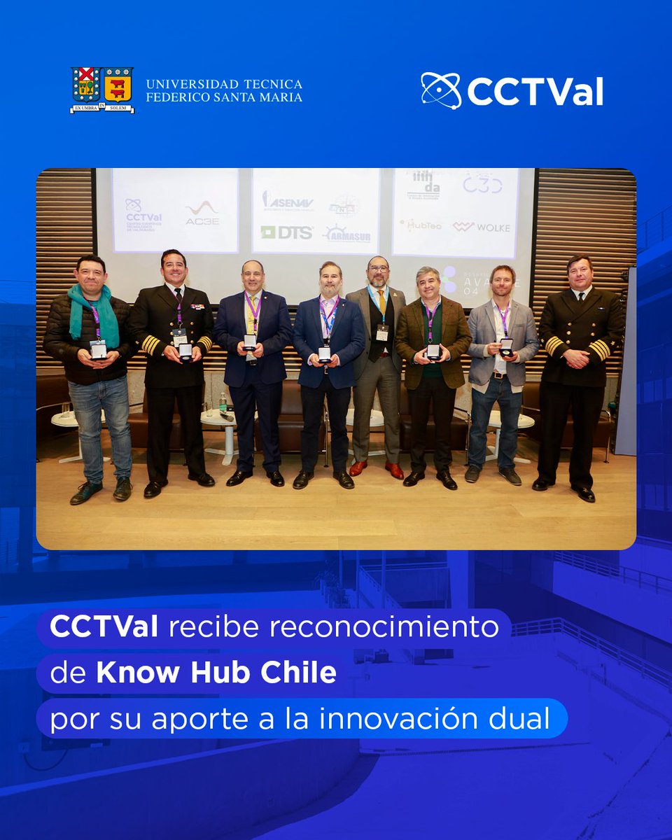 Centro Científico Tecnológico de Valparaíso (@cctval_usm) on Twitter photo En el evento #DualHubSummit de <a href="/KnowHubChile/">Know Hub Chile</a> , fuimos reconocidos como colaboradores clave del Centro de Innovación Tecnológica de la Armada (CITA) y del #DesafíoAvante04 ⚓🔬 ¡Orgullosos de fortalecer las capacidades innovación del país desde la región Valparaíso! ✨🚀 En el evento #DualHubSummit de <a href="/KnowHubChile/">Know Hub Chile</a> , fuimos reconocidos como colaboradores clave del Centro de Innovación Tecnológica de la Armada (CITA) y del #DesafíoAvante04 ⚓🔬 ¡Orgullosos de fortalecer las capacidades innovación del país desde la región Valparaíso! ✨🚀