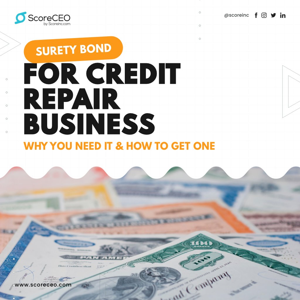 Scoreinc1's tweet photo. Do you have a surety bond for your credit repair business? 🛡️

Our new guide explains why it’s critical for compliance, trust, and growth—and exactly how to get one. Stay compliant, protect your reputation, and build a professional brand.

Learn more- https://t.co/XROrELZsyR

#CreditRepairBusiness #SuretyBond #Compliance #CreditRepair #SmallBusinessGrowth