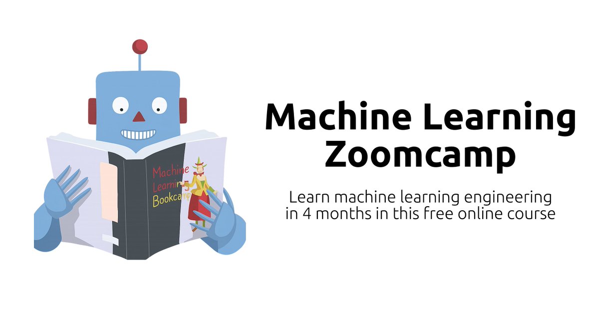 Check out this free ML engineering 4-month course starting Sep 15 by DataTalksClub. Learn about: core foundations, applied projects, deployment and production. For details of topics covered see the GitHub link: github.com/DataTalksClub/…
To sign up: airtable.com/appflP5cuR8bD5…