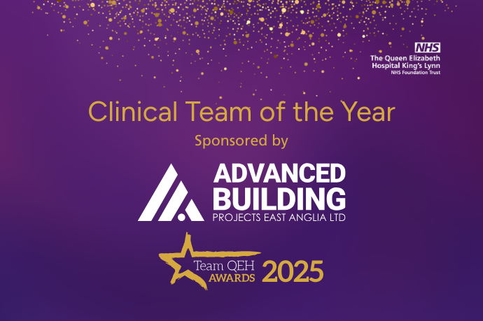 TeamQEH's tweet photo. Well done to our finalists for the Clinical Team of   the Year - Sponsored by Advanced Building Projects East Anglia

🌟 Elm Ward
🌟 Frailty Same Day Emergency Care (SDEC)
🌟 Peddars Way Unit https://t.co/igbkgTBNBC