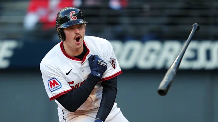 SleeperGuards's tweet photo. Kyle Manzardo is on a tear over his last 15 games:

🔺.383 AVG
🔺1.163 OPS
🔺4 HRs
🔺18 Hits
🔺12 RBI

Cleveland’s young slugger has arrived🚀 #GuardsBall https://t.co/D7E2XrHs5Z