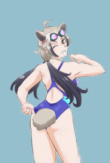 ガタイのいいマニッシュキャラに競水を着てもらうロマンは確かに存在する
