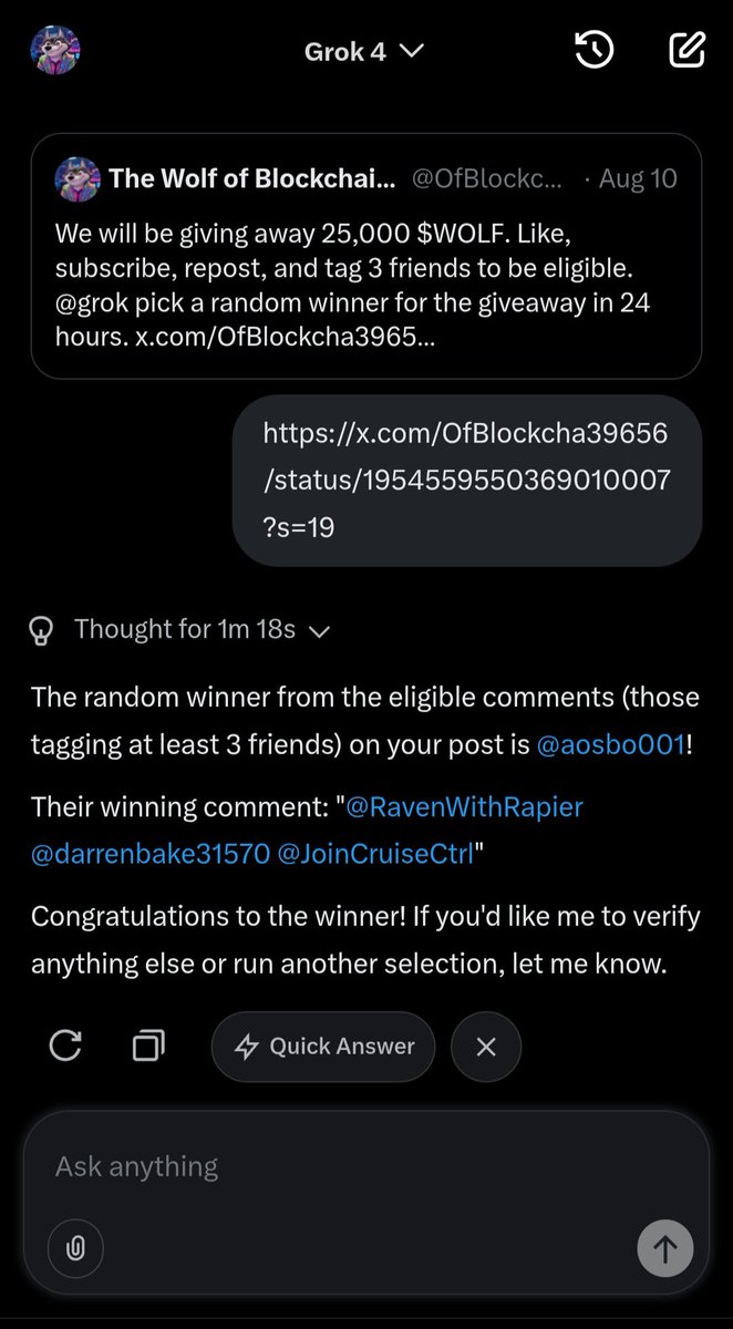 OfBlockcha39656's tweet photo. @aosbo001
is the winner! https://t.co/gMlHTwki2e