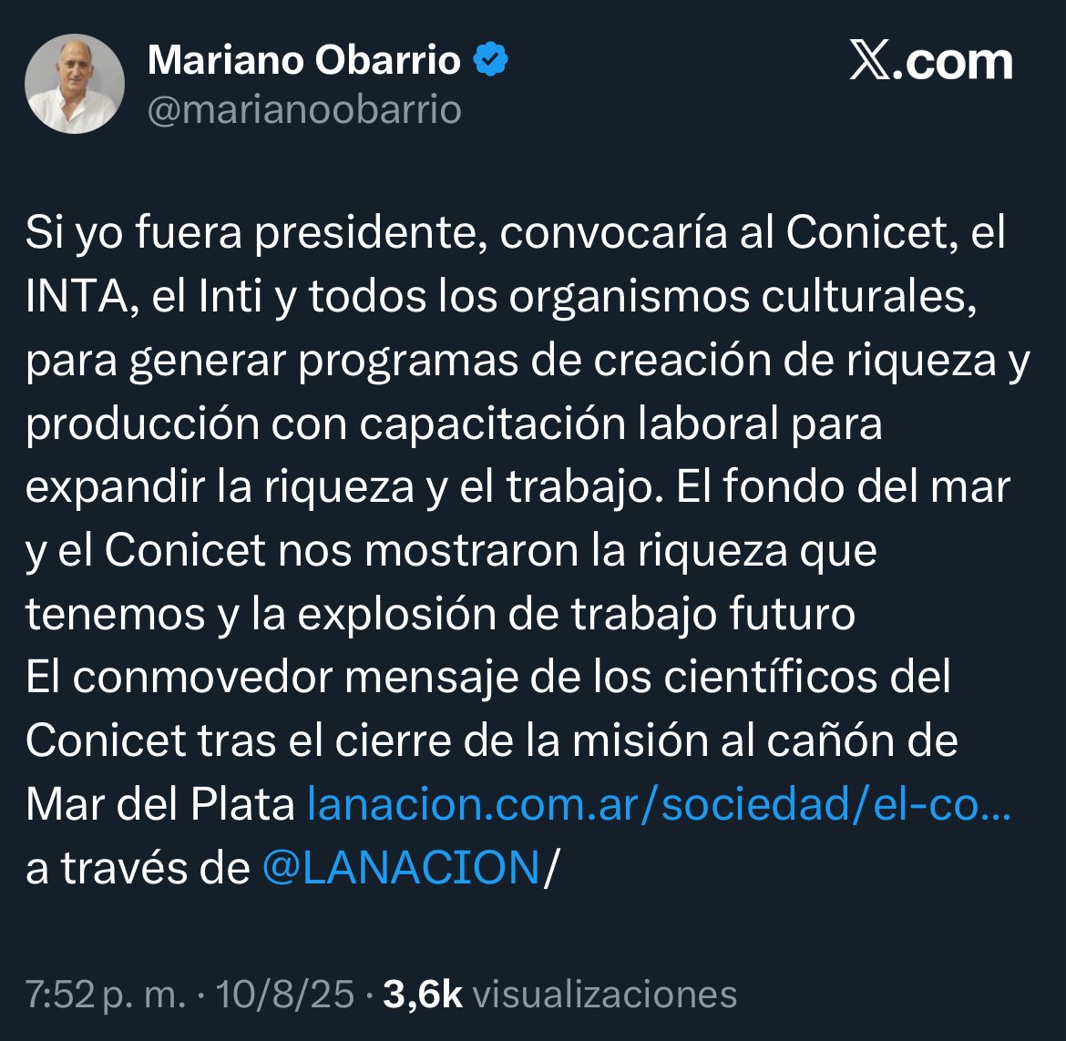 Obarrio es un crossfitero del retardo.