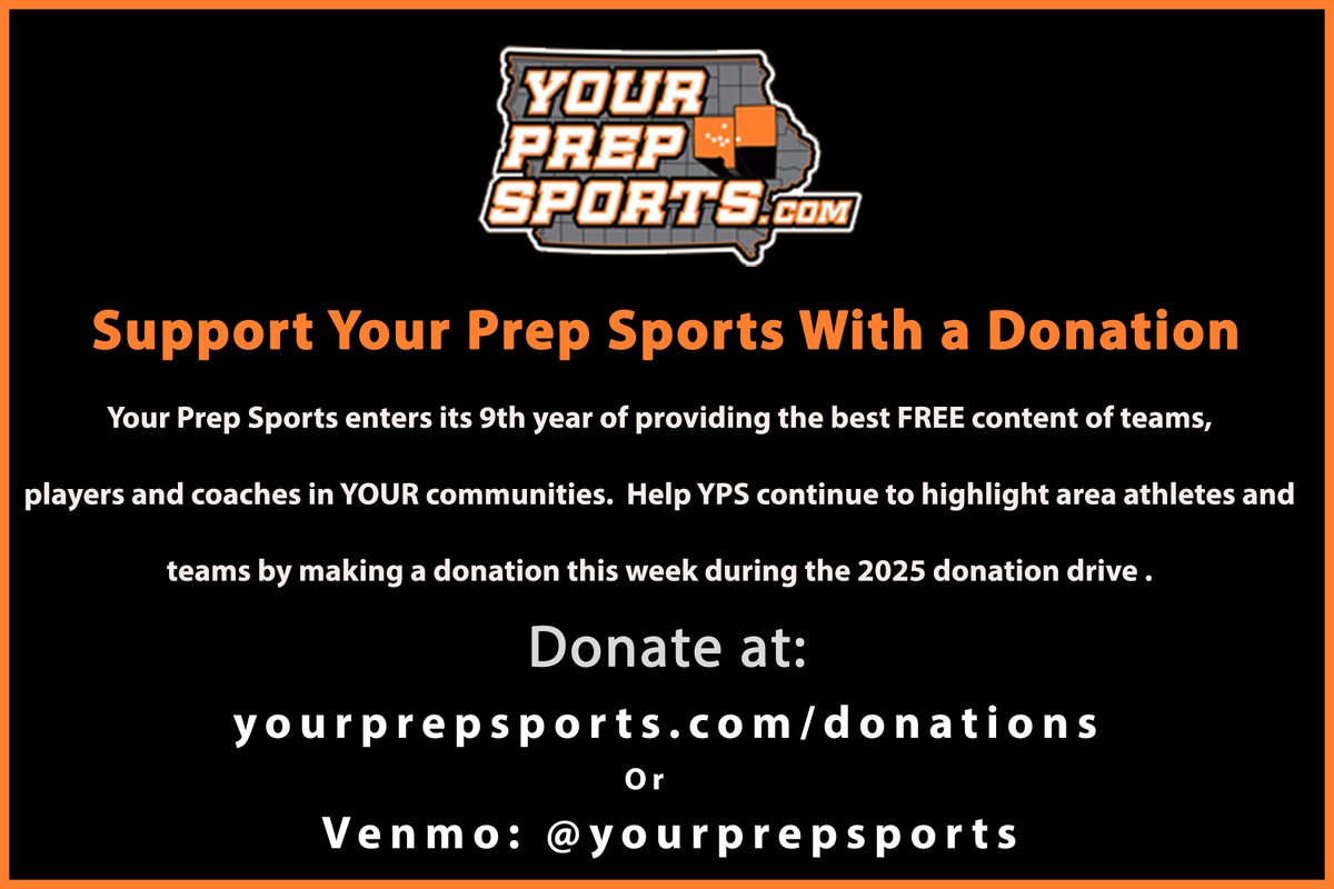 If you enjoy the FREE content at Your Prep Sports please consider participating in our annual donation drive. All donations go to helping Your Prep Sports continue to provide the best free content of area teams and athletes.